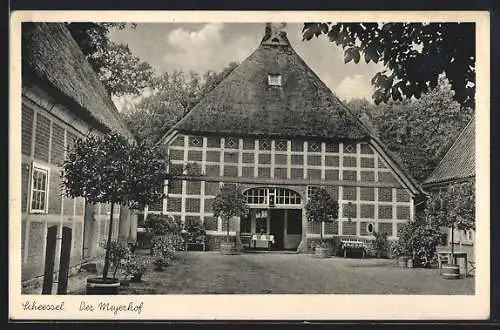 AK Scheessel, Gasthof Meyerhof, Hauseingang