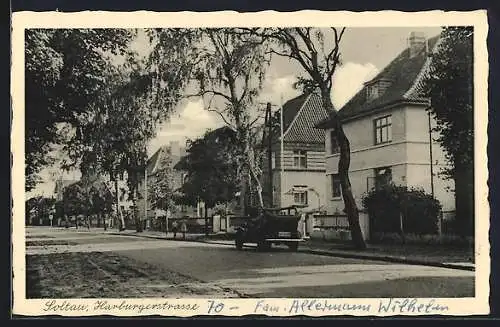 AK Soltau, Blick in die Harburgerstrasse