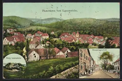 AK Lauenstein / Hannover, Burg Lauenstein, Strassenansicht, Panorama