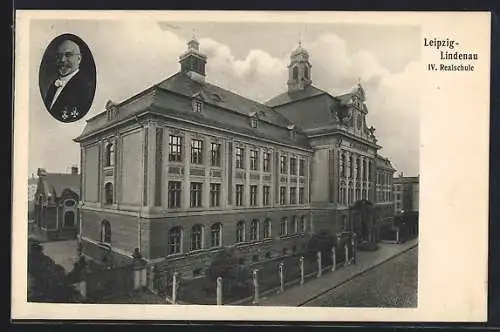 AK Leipzig-Lindenau, Blick auf die IV. Realschule