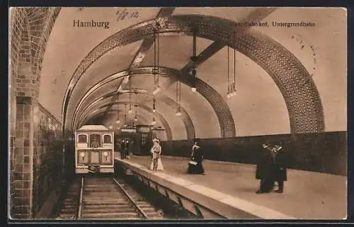 AK Hamburg-St.Georg, Untergrundbahn im Hauptbahnhof