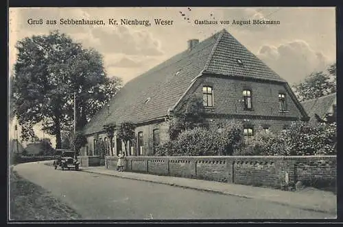 AK Sebbenhausen /Nienburg, Gasthaus von August Böckmann