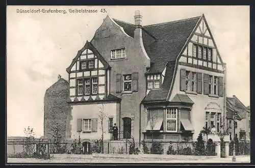 AK Düsseldorf-Grafenberg, Villa in der Geibelstrasse 43