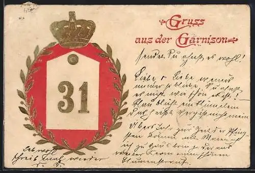 AK Wappen des 31. Regiments