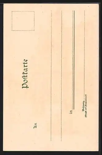 Künstler-Lithographie Paul Hey: Dresden, Ansicht des Hoftheaters