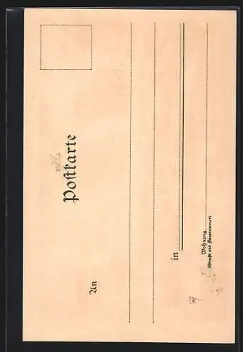 Künstler-Lithographie Paul Hey: München, Justizpalast, Innenansicht