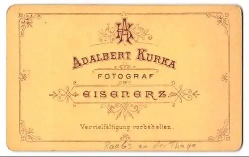 Fotografie Adalbert Kurka, Eisenerz, Ansicht Raabs an der Thaya, Blick in den Bruckgraben