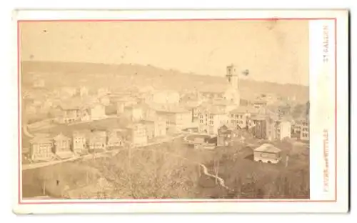 Fotografie F. Kuhn, St. Gallen, Ansicht Heiden, Blick nach der Stadt mit Wohnhäusern