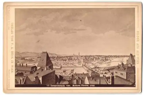 Fotografie M. Frankenstein & Co., Wien, Ansicht Leopoldstadt, Blick auf die Stadt vom Rothen Thrum aus, nach Gemälde