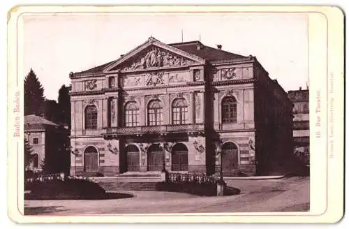 Fotografie Heinrich Lautz, Darmstadt, Ansicht Baden-Baden, Blick auf das Theater