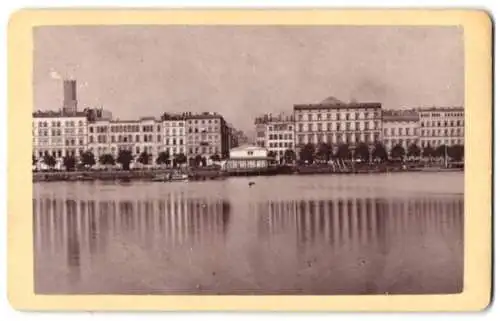 Fotografie Herm. Priester, Hamburg, Ansicht Hamburg, Blick nach dem Jungfernstieg mit Alsterpavillon