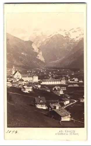 Fotografie Ad. Braun, Dornach, Ansicht Engelberg, Blick auf den Ort mit Bergpanorama