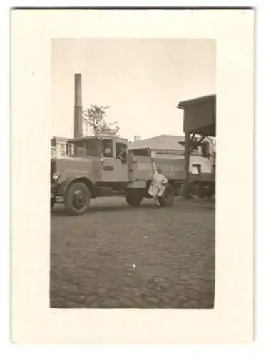 Fotografie unbekannter Fotograf, Ansicht Hamburg-Harburg, Lastwagen der Bavaria - St. Pauli Brauerei