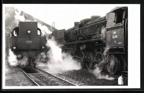 Fotografie unbekannter Fotograf, Ansicht Wien, ÖBB österreichische Eisenbahn, Dampflok, Tender-Lokomotive Nr. 52.7061