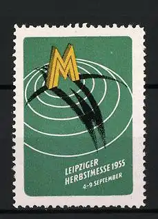 Reklamemarke Leipzig, Leipziger Herbstmesse 1955, M-Logo