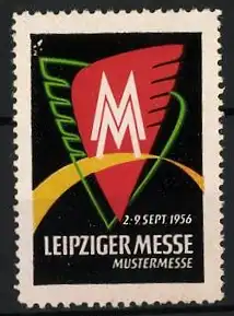 Reklamemarke Leipzig, Mustermesse 2.-9. Sept. 1956, Messe-Logo