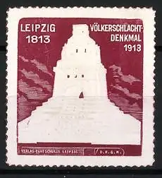 Reklamemarke Leipzig, Völkerschlachtdenkmal 1813-1913, Denkmalansicht