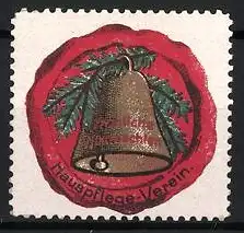 Reklamemarke Hauspflege-Verein, Glocke mit Tannenzweigen