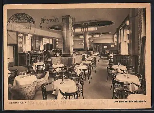 AK Berlin, Admirals-Cafe im Admirals-Palast, Friedrichstrasse 101 /102