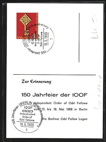 AK Berlin-Grunewald, Fontanestrasse 12a, 150 Jahrfeier der IOOF, Odd Fellow Loge