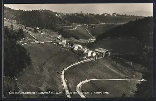 AK Bosco Chiesanuova /Verona, Contrada Croce e panorama