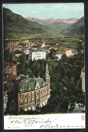 AK Bozen, Blick auf die Dolomiten