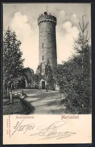 AK Marienbad, Blick auf den Aussichtsturm