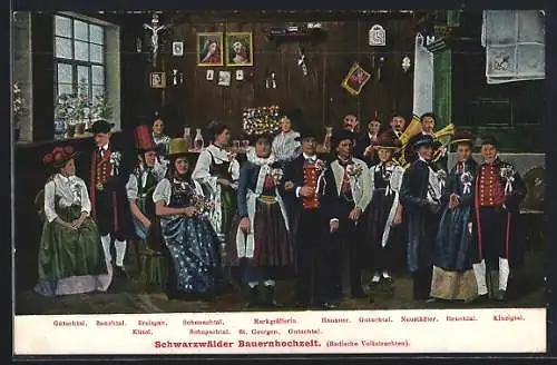 AK Bauernhochzeit in Schwarzwälder Tracht