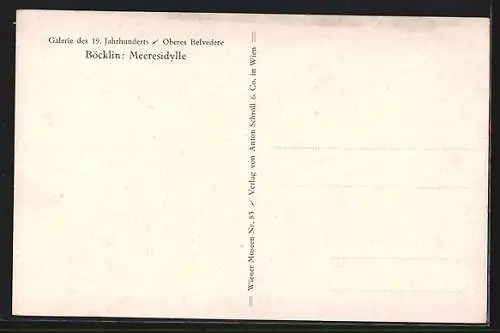 Künstler-AK Arnold Böcklin: Meeresidylle, Nixe mit einem Kind