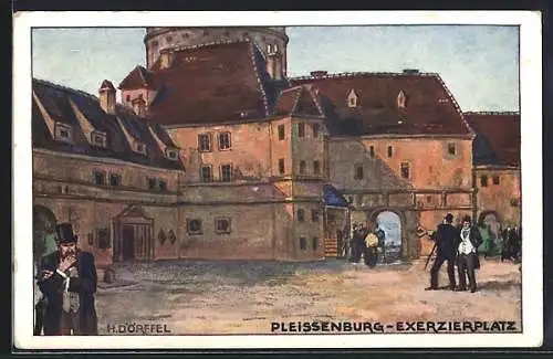 Künstler-AK Leipzig, Internationale Baufach-Ausstellung 1913 - Exerzierplatz Pleissenburg vor 100 Jahren