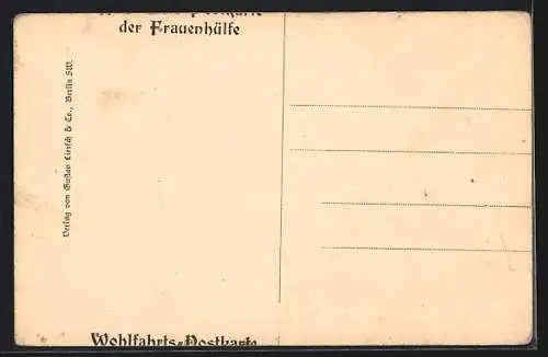 AK Kronprinz Wilhelm von Preussen zu Pferd, Wohlfahrts-Postkarte der Frauenhülfe