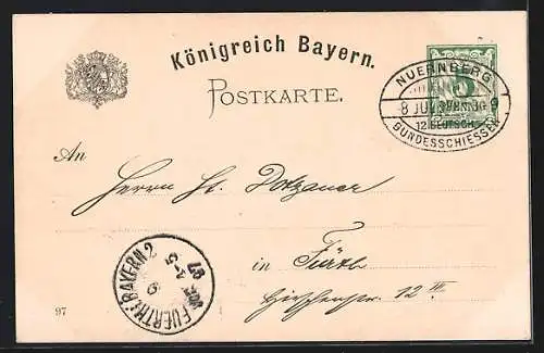 Künstler-AK Paul Ritter: Nürnberg, XII. Deutsches Bundesschiessen 1897