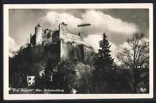 AK Hohensalzburg, Motiv mit Graf Zeppelin