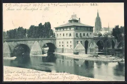 AK Alt-Frankfurt, Alte Brücke mit Mühle