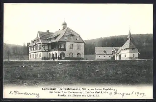 AK Hochwaldhausen, Gasthaus Zum Felsenmeer, Inh. C. Fricke