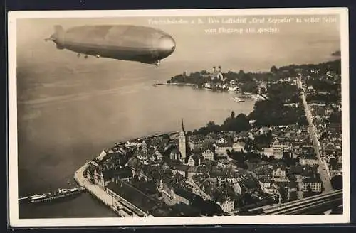 AK Friedrichshafen, Zeppelin mit  in der Luft