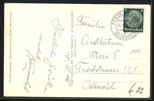 AK Friedrichshafen, Zeppelin mit  in der Luft