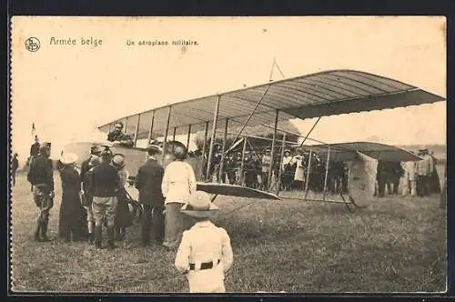 AK Armée belge, Un aéroplane militaire, Flugzeug