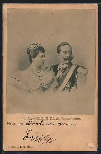 AK Kaiser Wilhelm II., Kaiserin Auguste Victoria Königin von Preussen