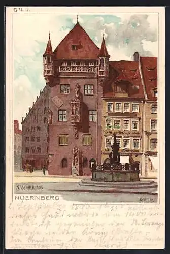 Künstler-AK K. Mutter: Nürnberg, Nassauerhaus