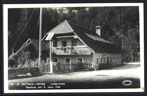 AK Ferlach, Gasthaus Deutsch-Peter am Loiblpass