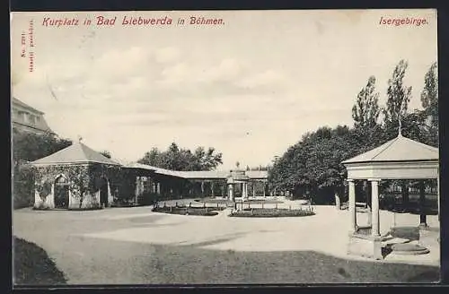 AK Bad Liebwerda / Lazne Libverda, Partie am Kurplatz