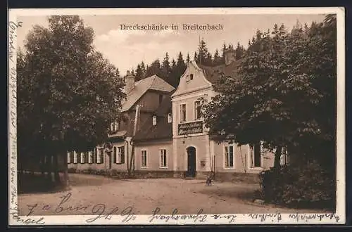 AK Breitenbach, Partie an Hahn`s Gasthaus Dreckschänke