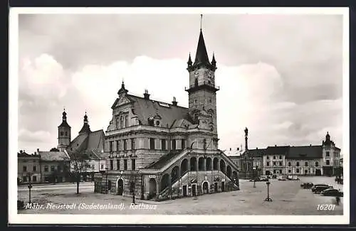 AK Mähr.-Neustadt, Blick auf das Rathaus