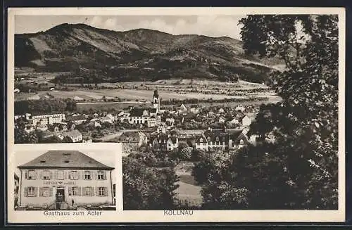 AK Kollnau, Gasthaus zum Adler und Panorama