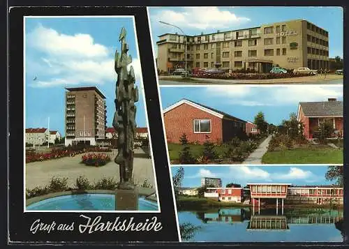 AK Harksheide /Hamburg, Rathaus, Friesen-Hotel und SOS-Kinderdorf