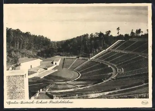 AK Berlin-Westend, Dietrich-Eckart-Freilichtbühne von der obersten Tribüne aus