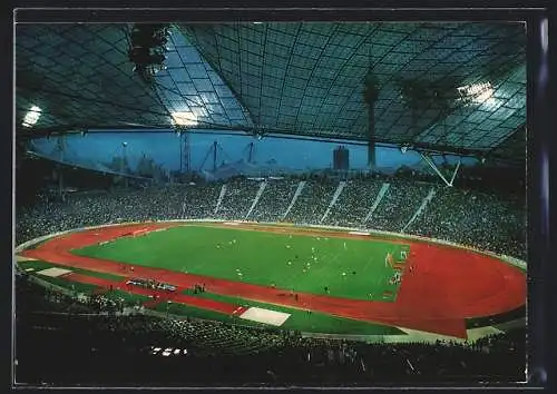 AK München, Blick in das Olympiastadion während eines Fussballspiels