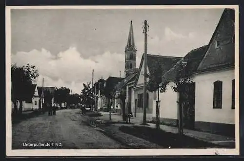 AK Unterpullendorf, Ortspartie bei der Kirche