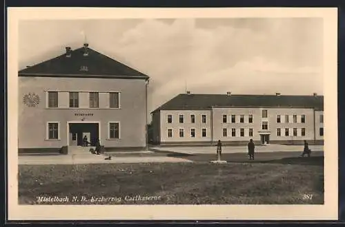 AK Mistelbach /N.-Oe., Erzherzog Carlkaserne, Wachzimmer